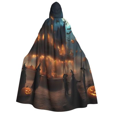nanger Halloween Carnival Party Unisex Adult Hooded Cloak, Halloween Cosplay Costume Witch Hood Robe Vampire Party Costume