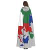nanger Chechen Republic Flag Map04 Unisex Adult Hooded Cloak, Halloween Cosplay Costume Witch Hood Robe Vampire Party Costume view 4
