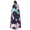 Glittery Pretty Pattern Unisex Adult Hooded Cloak, Halloween Cosplay Costume Witch Hood Robe Vampire Party Costume view 4