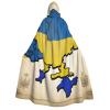 nanger Ukraine Topographic Map Unisex Adult Hooded Cloak, Halloween Cosplay Costume Witch Hood Robe Vampire Party Costume view 1
