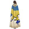 nanger Ukraine Topographic Map Unisex Adult Hooded Cloak, Halloween Cosplay Costume Witch Hood Robe Vampire Party Costume view 4