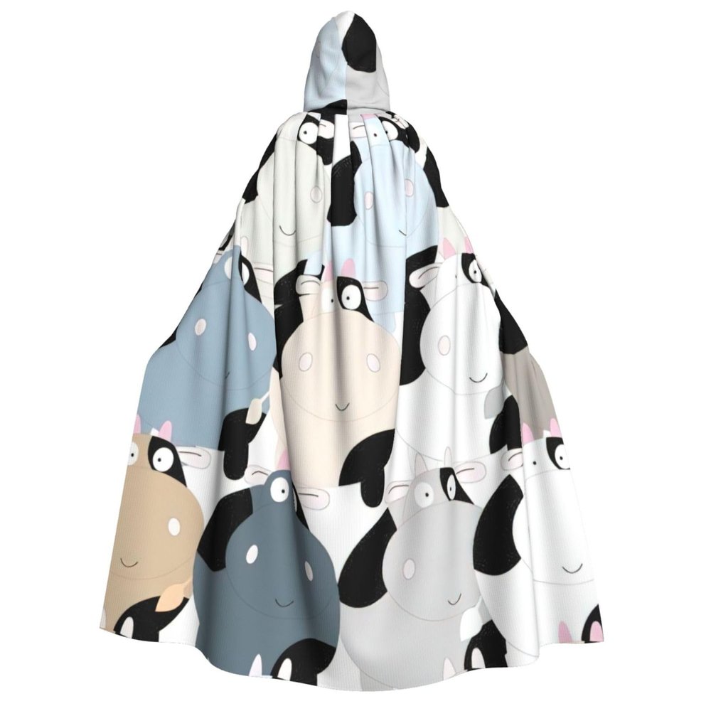 nanger Cow Collection Unisex Adult Hooded Cloak, Halloween Cosplay Costume Witch Hood Robe Vampire Party Costume