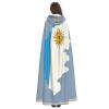 nanger Uruguay Flag Map02 Unisex Adult Hooded Cloak, Halloween Cosplay Costume Witch Hood Robe Vampire Party Costume view 4