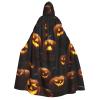 nanger Halloween Pumpkin 1 Unisex Adult Hooded Cloak, Halloween Cosplay Costume Witch Hood Robe Vampire Party Costume view 1