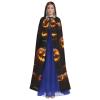 nanger Halloween Pumpkin 1 Unisex Adult Hooded Cloak, Halloween Cosplay Costume Witch Hood Robe Vampire Party Costume view 2