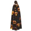 nanger Halloween Pumpkin 1 Unisex Adult Hooded Cloak, Halloween Cosplay Costume Witch Hood Robe Vampire Party Costume view 4