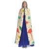 Tropical Pattern Unisex Adult Hooded Cloak, Halloween Cosplay Costume Witch Hood Robe Vampire Party Costume view 2