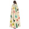 Tropical Pattern Unisex Adult Hooded Cloak, Halloween Cosplay Costume Witch Hood Robe Vampire Party Costume view 4