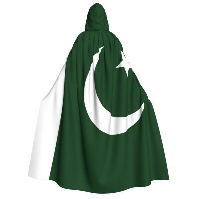 nanger Flag Of Pakistan Unisex Adult Hooded Cloak, Halloween Cosplay Costume Witch Hood Robe Vampire Party Costume