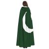 nanger Flag Of Pakistan Unisex Adult Hooded Cloak, Halloween Cosplay Costume Witch Hood Robe Vampire Party Costume view 4