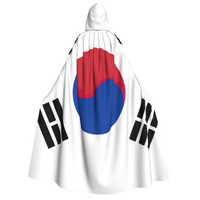 nanger Flag Of Republic Of Korea Unisex Adult Hooded Cloak, Halloween Cosplay Costume Witch Hood Robe Vampire Party Costume