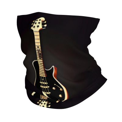 WHJYMX Multifunctional Sports Headscarf for Men and Women - Soft, Breathable, and Versatile Black Guitar Printed
