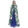 nanger Green Palm Tree Leaves Red Unisex Adult Hooded Cloak, Halloween Cosplay Costume Witch Hood Robe Vampire Party Costume view 2