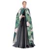 nanger Green Palm Tree Leaves Red Unisex Adult Hooded Cloak, Halloween Cosplay Costume Witch Hood Robe Vampire Party Costume view 3
