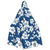 nanger Hawaii Flower Unisex Adult Hooded Cloak, Halloween Cosplay Costume Witch Hood Robe Vampire Party Costume view 1
