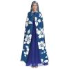 nanger Hawaii Flower Unisex Adult Hooded Cloak, Halloween Cosplay Costume Witch Hood Robe Vampire Party Costume view 2