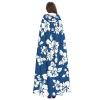 nanger Hawaii Flower Unisex Adult Hooded Cloak, Halloween Cosplay Costume Witch Hood Robe Vampire Party Costume view 4