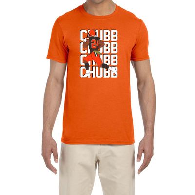 Tenacious Tops Orange Cleveland Nick Chubb Text Pic T-Shirt Youth Small