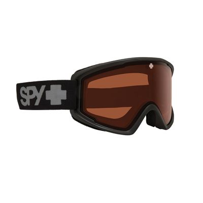 Spy Optic Crusher Elite Eco Mid-Size Goggle with LL Persimmon Cylindrical Lens, 100 Percent UV Protection, and Ergonomic Face Foam (Matte Black)