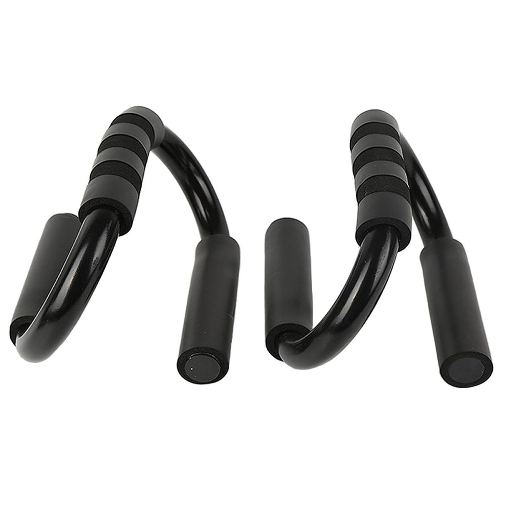BRIGHTFUFU 1pair S-type Push-up Rack Black Handles for Chest and Abdominal Training Sturdy Fitness Equipment for Men for Calisthenics and Home Workouts
