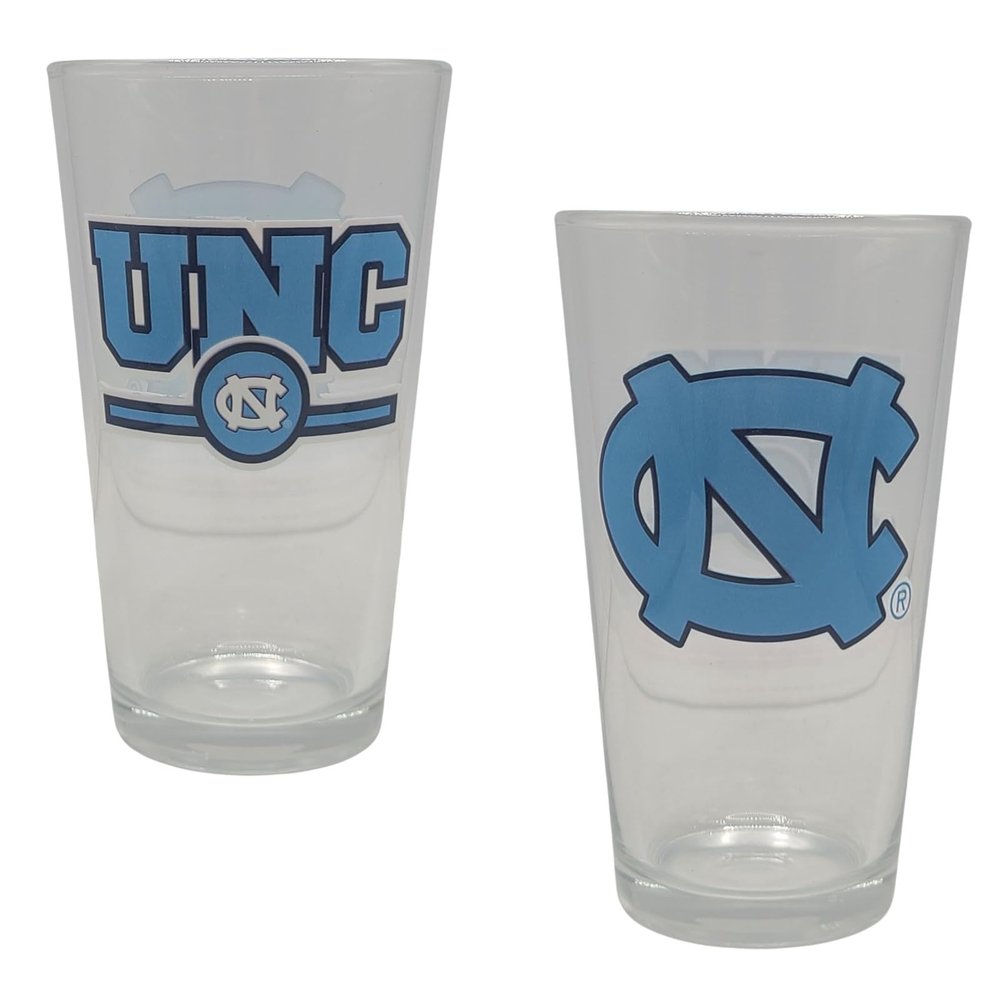 Boelter Brands Licensed NCAA Letterman 16oz Pint Glass (North Carolina Tar Heels)