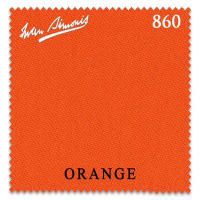 Simonis 860 Pool Billiard Table Cloth - Pre-Cut Rails - Authorized Dealer (Orange, 9 ft)