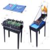 Havemies 43'' Multi-Game Table,5-in-1 Combo Game Table Set with Billiards, Push Hockey, Foosball, Ping Pong, and Basketball for Home,Game Room (Black & Blue) view 2