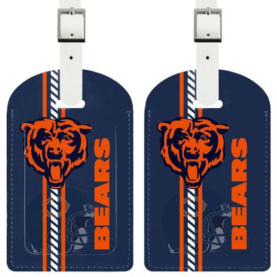 AYYQHC 2 Pack Leather Football Sport Fan Luggage Tag for Suitcase and BagOrange Color Design Travel Suitcase and Bag Tag with Privacy Flap Address Labels