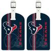 AYYQHC 2 Pack Leather Football Sport Fan Luggage Tag for Suitcase and BagDark Blue Red Design Travel Suitcase and Bag Tag with Privacy Flap Address Labels view 1
