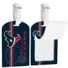 AYYQHC 2 Pack Leather Football Sport Fan Luggage Tag for Suitcase and BagDark Blue Red Design Travel Suitcase and Bag Tag with Privacy Flap Address Labels view 2