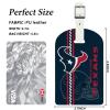 AYYQHC 2 Pack Leather Football Sport Fan Luggage Tag for Suitcase and BagDark Blue Red Design Travel Suitcase and Bag Tag with Privacy Flap Address Labels view 4