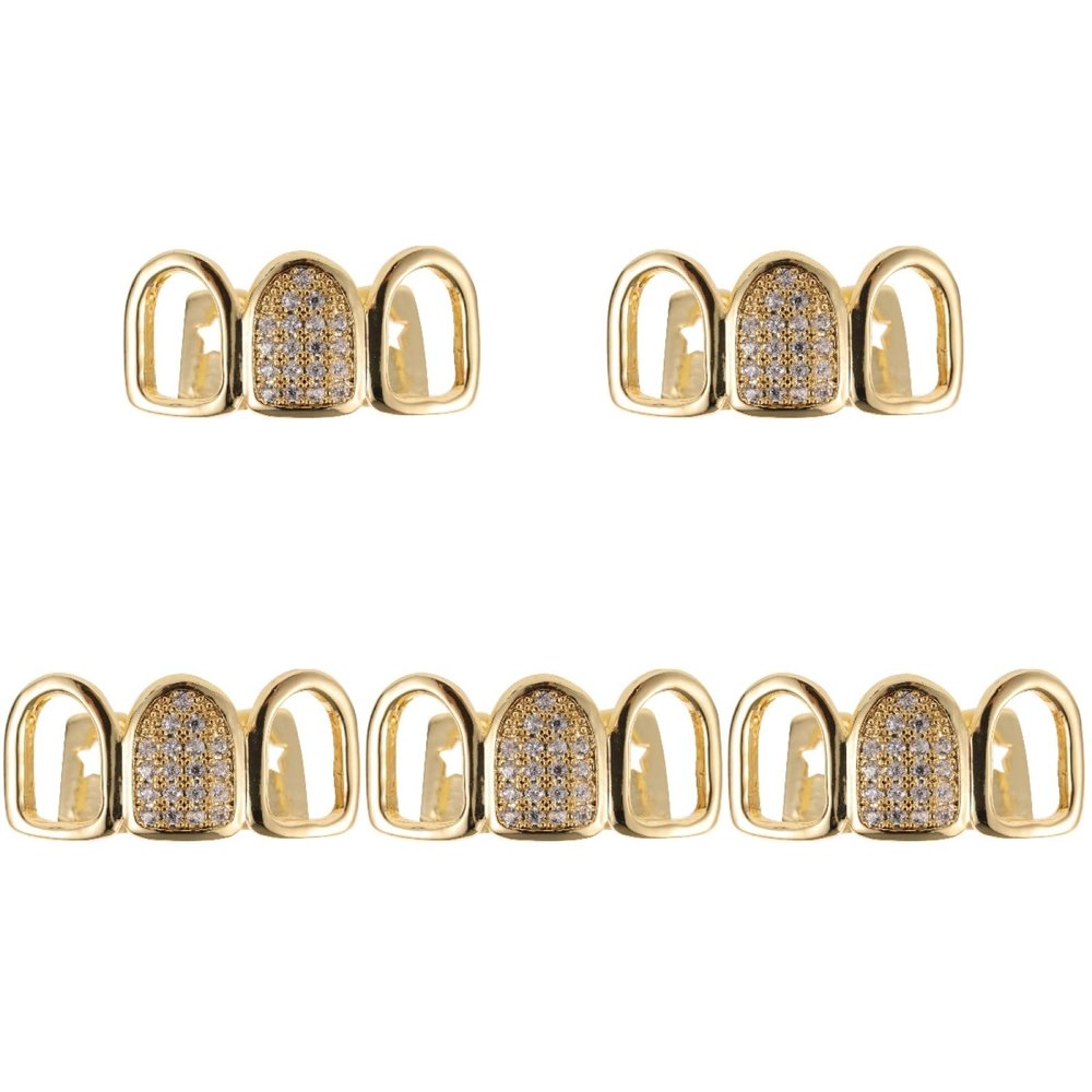 PACKOVE 3 Sets Unique Hollow Mix Teeth Grills Fashion for Grills Charms for Tooth Diy Crafting