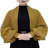 IMMUNOTRAX Women's Soft Shawls Wraps with Sleeves,Shawl Wraps Sweater Poncho Cape,Multifunctional Scarf with Sleeves (Yellow,One Size) view 1