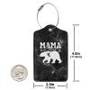 Mama Bear 2 Pcs Leather Luggage Tags with Stainless Steel Loop and Travel Cover view 3