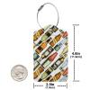 Beer Bottles Pattern 2 Pcs Leather Luggage Tags with Stainless Steel Loop and Travel Cover view 3