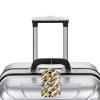 Beer Bottles Pattern 2 Pcs Leather Luggage Tags with Stainless Steel Loop and Travel Cover view 4