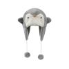 Cartoon Penguin Cute Cute Plush Hat Children's Autumn and Winter Warmth Thickened Windproof Ear Protection(Gray) view 1