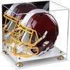 Acrylic Display Case for Full Size Football Helmet  Premium Football Display Case with Mirror Back, White Base & Metal Risers Protects Sports Memorabilia & Collectibles (A002/V44) view 1