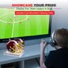Acrylic Display Case for Full Size Football Helmet  Premium Football Display Case with Mirror Back, White Base & Metal Risers Protects Sports Memorabilia & Collectibles (A002/V44) view 2