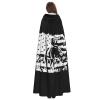 NUSDB Bull Riding American Flag Unisex Hooded Cloak Cape for Christmas Halloween Cosplay Costumes Black view 4