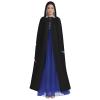 NUSDB American Flag Sailfish Fish Fishing Unisex Hooded Cloak Cape for Christmas Halloween Cosplay Costumes Black view 2
