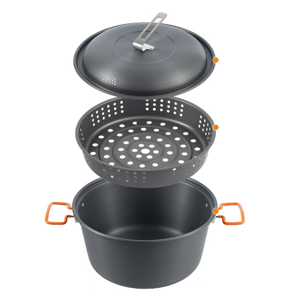 Camping Cooking Set, Camping Pots and Pans Set, Outdoor Picnic Pot, 5L Large Capacity, Camping Pot, Portable Camping Cookware Set for Camping, Picnic