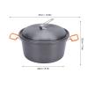Camping Cooking Set, Camping Pots and Pans Set, Outdoor Picnic Pot, 5L Large Capacity, Camping Pot, Portable Camping Cookware Set for Camping, Picnic view 2