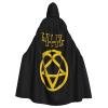 BYOBLU Heartagram Unisex Hooded Cloak Cape for Christmas Halloween Cosplay Costumes Black view 1