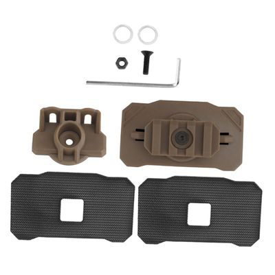 KOMBIUDA 1set Outdoor Helmet Light Mount Adapter Rotating Base for Headlamps Compatible Helmets Easy Installation Versatile Holder for Camping and Biking