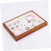 WOFASHPURET 2pcs Rings Display Tray Jewelry Organizer for Rings Bracelets and Earrings Portable and Lightweight Jewelry Display Plate for Home Storage Chic Design Beige Velvet view 3