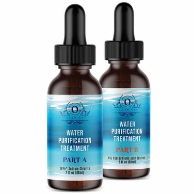 Chlorine Dioxide Kit - Set Hydrochloric Acid 4% (HCl) : Sodium Solution 22.4% (28%*) (4 Oz kit)