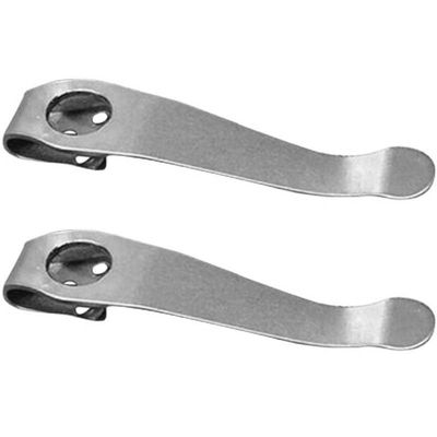 IGRIXLSD 2PCS Deep Carry Pocket Clip Fit for Paramilitary 2 C81 C10, Silver Titanium Back Clip DIY Replacement Accessory