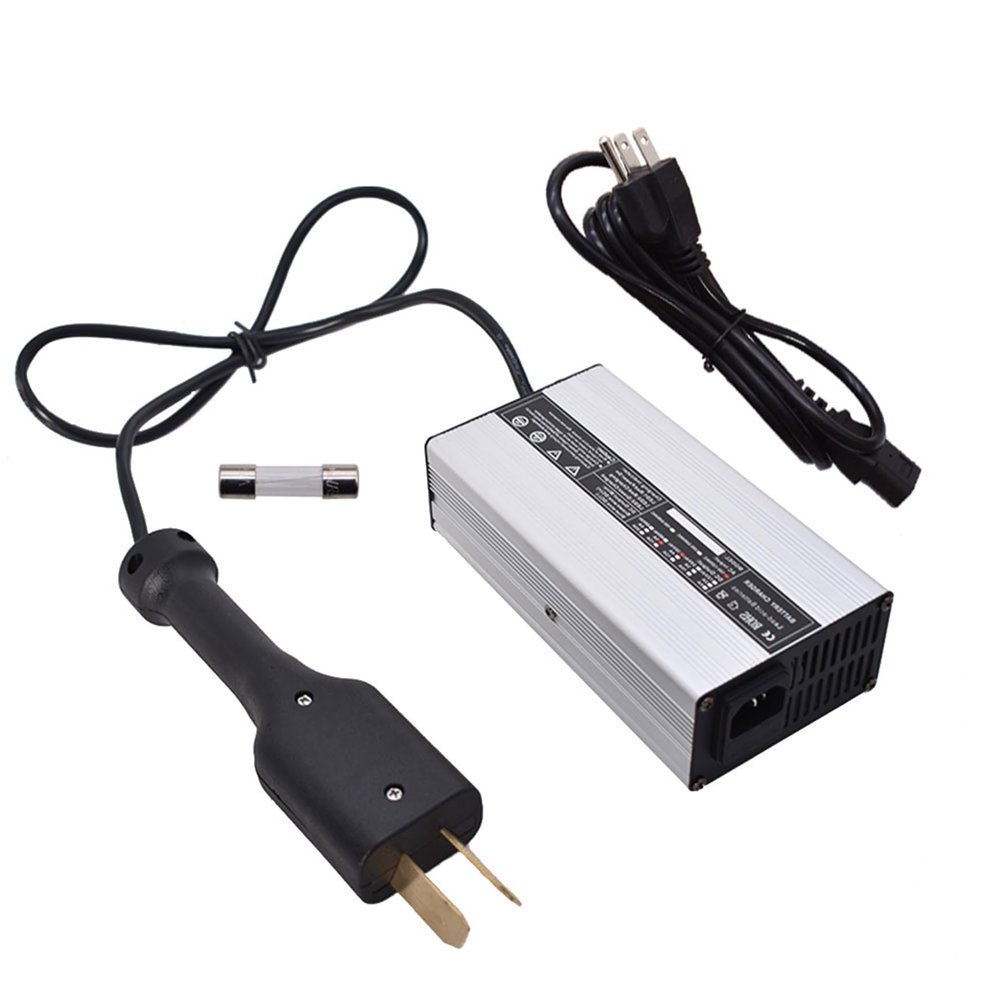 YSMN 36V 5A Golf Cart Battery Charger Crow Foot Replacement for Club Car Replacement for Yamaha Model Golf Cart with 2 Prong Plug