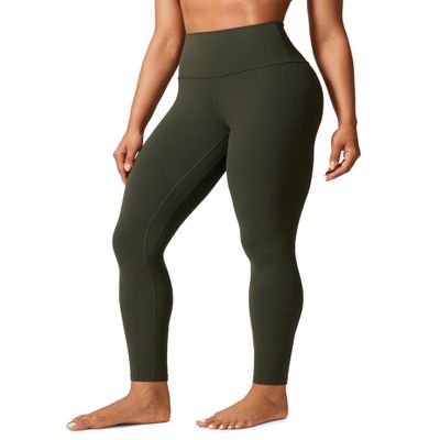 CRZ YOGA Butterlift Workout Leggings 28" - High Waisted Pilates Gym Athletic Womens Yoga Pants Buttery Soft Olive Green X-Small